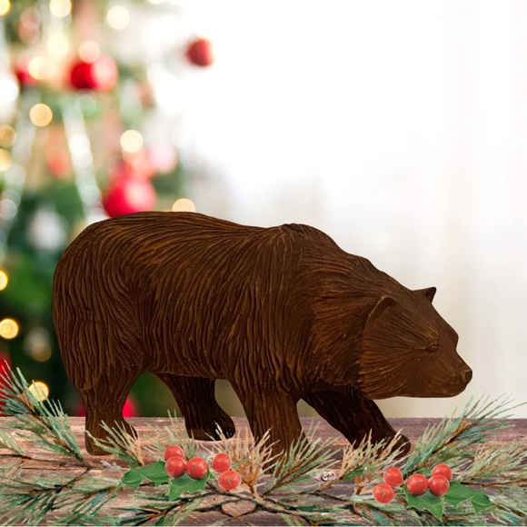 Vintage hand carved grizzly bear one of a kind